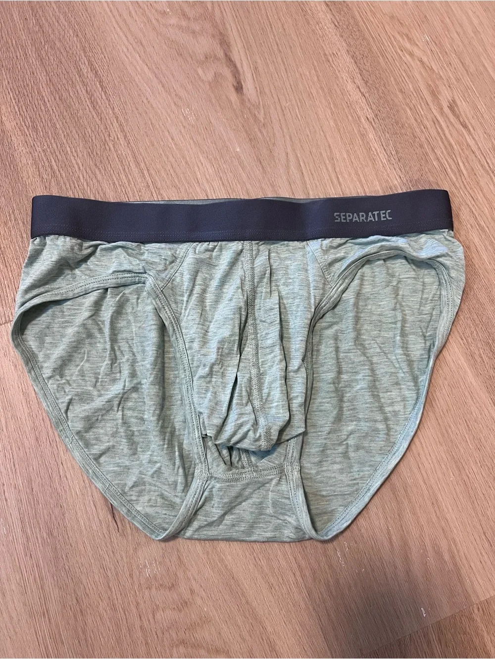 Separatec Men's Heather Green Briefs with Dual Pouch Technology